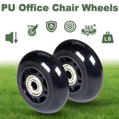 3" x 1" Chair Caster Wheels Office Chair Wheels Storage Cart Rolling Cart - size: 3 in