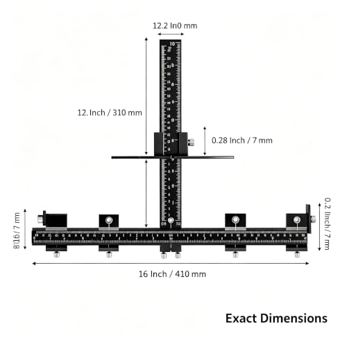 Cabinet Hardware Jig, Adjustable Drilling Guide, Drawer Handle Hole Drilling Template with Automatic Center Punch, Aluminum Alloy Drill Guide for Cabinet Pulls Knobs Woodworking