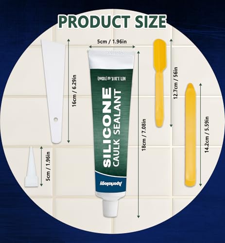 Clear Silicone Caulk Waterproof Silicone Sealant 3.38 fl.oz - size: 100ml