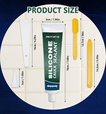 Clear Silicone Caulk Waterproof Silicone Sealant 3.38 fl.oz - size: 100ml