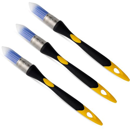 Trim Paint Brush, 0.7 Inch, 3 Pack, Small Round Paint Brushes - size: 0.7 Inch Round, 3 Pack