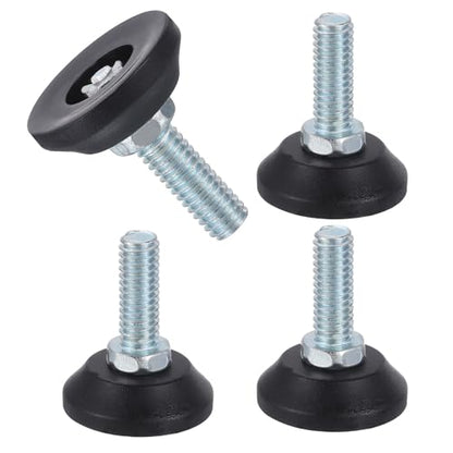 uxcell 5/16"-18 Thread Furniture Feet Levelers, 4Pcs, 25mm, Black - size: 5/16"-18 25mm