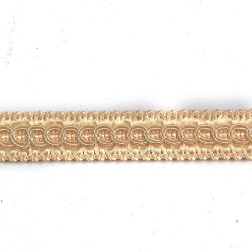 13 Yard Handmade Basic Trim,0.59" Diameter Gimp Braid - color: light coffee, size: 13