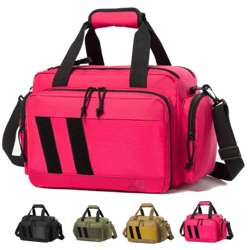 Range Bag -Medium Size Gun Range Bag for Handguns,Pistols and Ammo - color: Pink