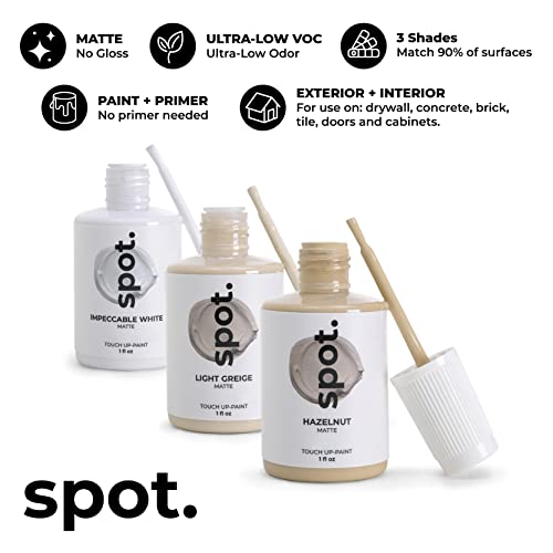 spot. Bundle Touch Up-Paint Beige Matte 3 Pack and White Matte 3 Pack