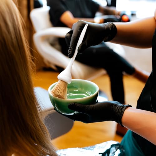 SynHHergyx Hair Dye Gloves, 3 Pcs Reusable Rubber Gloves Hair Color Glove Professional Hair Dying Tools for Home Salon Barber - size: Large