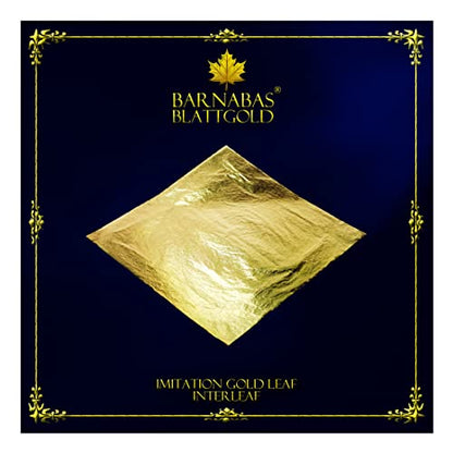 Barnabas Imitation Gold Leaf 100 Loose Sheets 5.5" for Crafts - color: Imitation Gold, size: Loose Leaf Interleaved