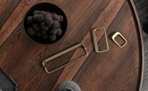 Goo-Ki Champagne Bronze Cabinet Pulls with Hole Center 2.5''(64MM),Modern Zinc Alloy Finger Pulls for Drawer,Wardrobe,Cupboard,6 Pack - color: Champagne Bronze, size: 2.5'' HOLE CENTERS