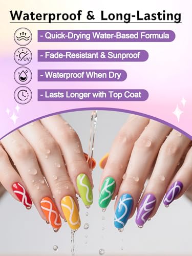 1 PCS White Nail Art Polish Pens Kalolary 0.5mm Nail Art Markers - color: 0.5mm White