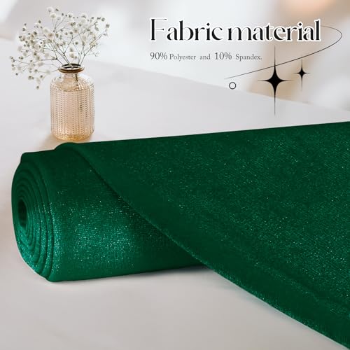 2 Yard Stretch Velvet Fabric, Hunter Green, 60 Inch Wide - color: Hunter Green, size: 2Yard