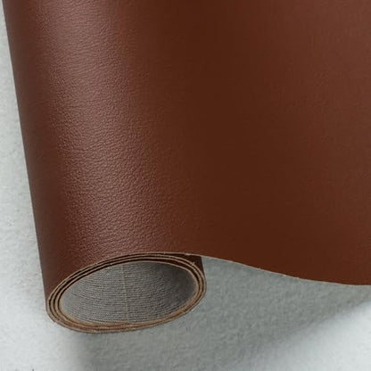 Vinyl Faux Leather Upholstery Fabric,Marine Vinyl Faux Leather Sheets,Durable,Replacement Renovate for Upholstery Muscle Car,Furniture, Sofa.(Brown,1 Yard) - color: Brown