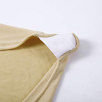 Peomeise 12pcs Stretch Spandex Chair Cover for Wedding Party Dining Banquet Event (Champagne, 12) - color: Champagne, size: 12PCS