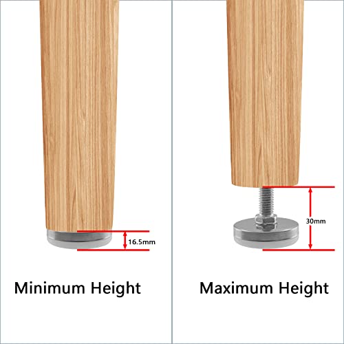 4Pcs M10 Thread Furniture Levelers M10 Table Leveling Feet Adjustable Leveler Feet Screw On Furniture Glide Leveling for Chairs, Table, Cabinets, M10 x 38mm Thread Rod - size: M10 x 38mm, 4Pcs