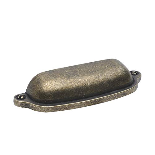 HARPOON Cup Handle Pulls Kitchen Drawer Cabinet Hardware European Style 3 Inch 10 Pack Antique Brass - color: Antique Brass, size: 3 Inch