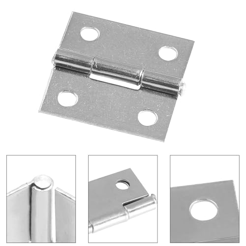 Piutouyar 12 Pack Butt Hinge 1 Inch Mini Hinges, Silver - size: 1 Inch