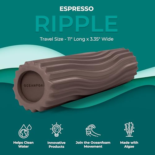 Oceanfoam Ripple Roller - Small Foam Roller for Physical Therapy (Espresso) - color: Espresso