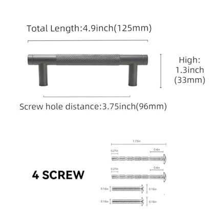 30 Pack 3.75 Inch Matte Black Kitchen Cabinet Handles Knurled Cabinet Pulls Black Drawer Pulls Kitchen Hardware - color: Matte Black, size: 3.75'' Hole Center(96mm)