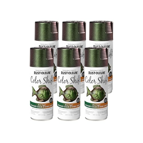 Rust-Oleum Color Shift Green Copper Spray Paint - color: Green Copper, size: 11 oz (Pack of 6)