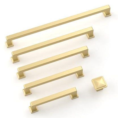9BUILD 10 Pack 3 Inch Brushed Gold Cabinet Pulls,Kitchen Hardware - color: Brushed Gold, size: 3"/76MM Hole Center