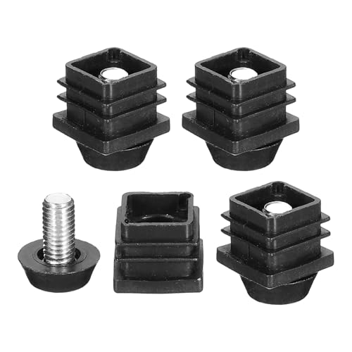 uxcell 4 Set Leveling Feet, M8x20x20mm Adjustable Furniture Leg Leveling - size: M8x20x20mm