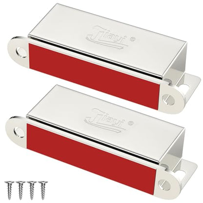 Cabinet Door Magnets Jiayi 2 Pack Kitchen Door Closure 66lbs Magnetic Catch Heavy Duty Drawer Magnets for Cupboard Closure Latches Lock - size: 66 lb (2 Pack) - Silver