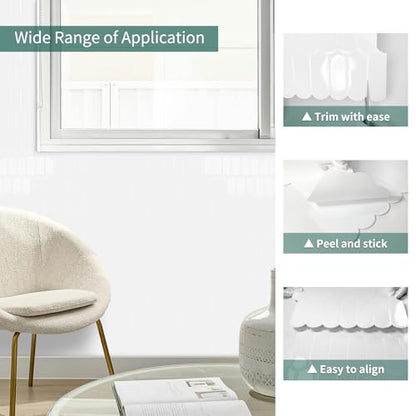 10-Sheet Upgraded Thicker Peel and Stick Kitchen Backsplash Tiles - color: White