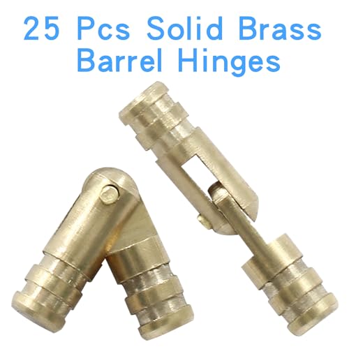 Luomorgo Barrel Hinges, 4x20mm Brass Hidden Hinges, 25 Pcs - size: 4x20mm