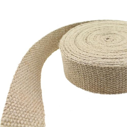 Beige Crafted Jute Webbing 40mm Width Burlap Ribbon Sewing Knitting Supplies for Decoration/Sofa/Chair Repair/Carpet Edging