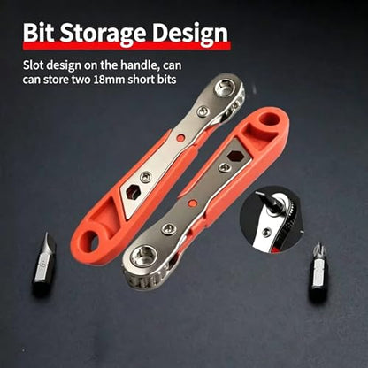 Forward and Reverse Ratcheting Screwdriver Multi-Purpose Wrench