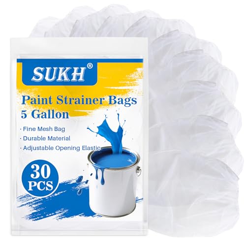 Sukh 30pcs Paint Strainer Bag - 5 Gallon Paint Filter Mesh Strainer Bucket