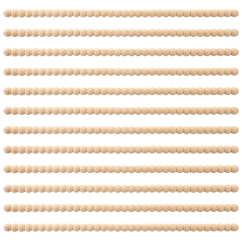 Nuanchu 12 Pcs Decorative Beaded Wood Trim Molding 15.75 Inch,14 mm - size: 14 mm