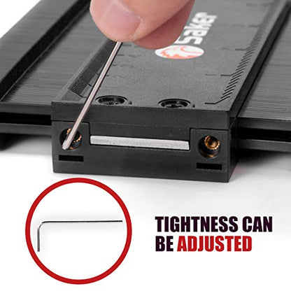 Saker Contour Gauge Profile Tool 5 Inch Black - style: 5inch Black