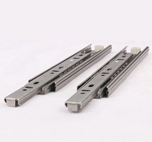 BT-6985 2 Pcs 3-fold Full Extension Ball Bearing Drawer Slides 4.5cm Width (10 inches) - size: 10 inches
