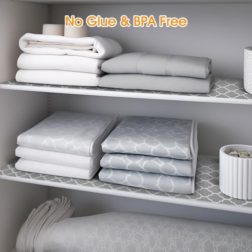 Shelf and Drawer Liner for Kitchen Cabinet Non-Adhesive Non Slip - color: Gray, size: 12"W x 118"L