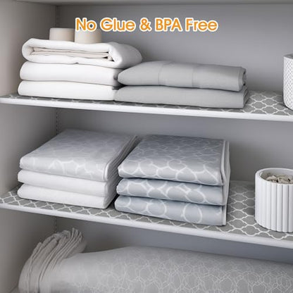 Shelf and Drawer Liner for Kitchen Cabinet Non-Adhesive Non Slip - color: Gray, size: 12"W x 118"L