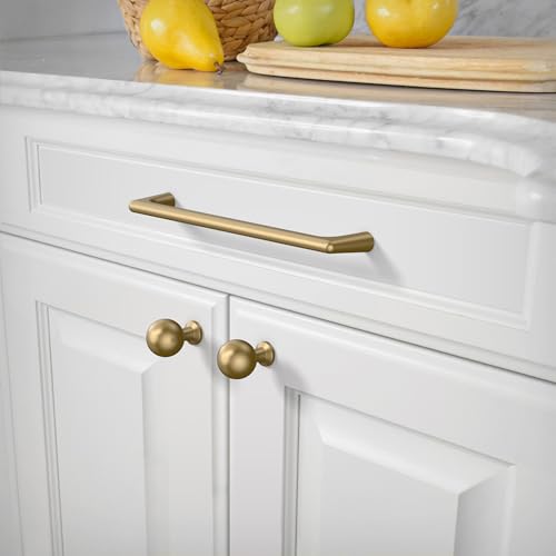 Amerdeco 10 Pack Champagne Bronze Cabinet Pulls 6.3 Inch(160MM) Hole Centers Kitchen Cabinet Handles Hardware Kitchen Handles for Cabinets Cupboard Handles Drawer Pulls ZH0041 - color: Champagne Bronze, size: 6.3" hole center