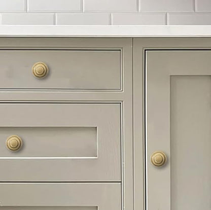 khtumeware 10 Pack 1-1/4 Inch(32mm) Champagne Bronze Round Cabinet Knobs Heavy Duty Soild Satin Brass Cabinet Knobs Kitchen Cabinet Hardware for Cupboard Drawer Handles Dresser Pulls - color: Champagne Bronze, size: 1-1/4"(32mm)Diameter