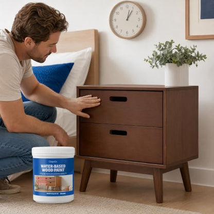 Wood Furniture Paint, Chocolate Brown, 16 fl oz - color: Chocolate Brown, size: 16 Fl Oz (Pack of 1)