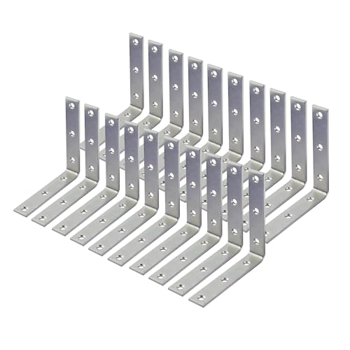 4" inch Heavy Duty Corner Brace Angle Repair Bracket w/ Screws (Pack of 20)