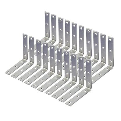 4" inch Heavy Duty Corner Brace Angle Repair Bracket w/ Screws (Pack of 20)