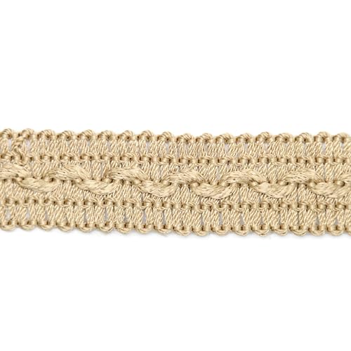 Decorative Braid Trim for Sewing and Upholstery, 3/4 Inch - 5 Yards, Woven Gimp Braid Ribbon Trim for Curtains, Pillows, Costumes, Lampshades, Home Decor and Craft Projects (Harvest Gold) - color: Harvest Gold