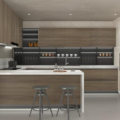 TOTIO Taupe Wood Grain Wallpaper Peel and Stick Dark Walnut Wood Contact Paper 16x78inch Matte Thickened Waterproof Self-Adhesive PVC Wall Sticker Counter Top Stick Paper Wood Vinyl Wrap for Cabinet - color: Taupe, size: 16" x 78"