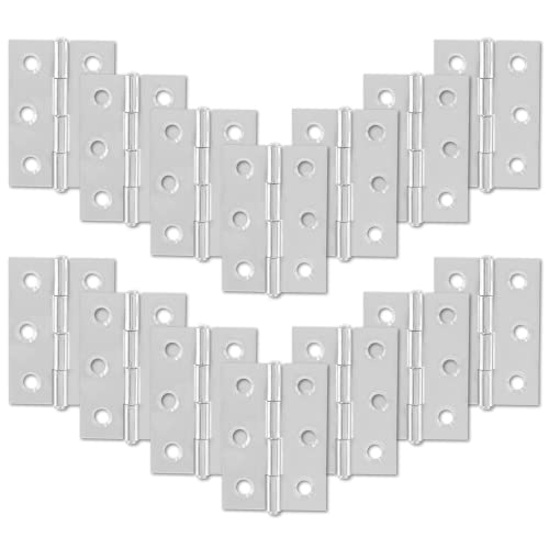 20pcs 3 Inch Butt Hinges, Stainless Steel Cabinet Hinges, Chrome - size: 3 Inch