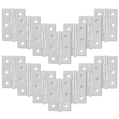 20pcs 3 Inch Butt Hinges, Stainless Steel Cabinet Hinges, Chrome - size: 3 Inch