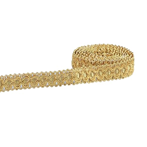 10 Yard 0.7 Inch Gimp Braid Trim, Gold - color: gold