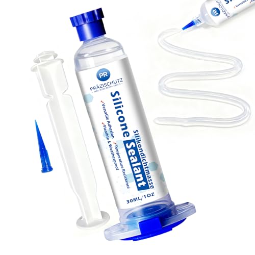 RTV Silicone Adhesive Sealant - High Temperature & Waterproof Caulking for Home, Auto, & Crafts - Creates Flexible, Long-Lasting Seal on Kitchen, Bathroom, Shower, Window (Clear, 30ml/1oz) - color: Clear