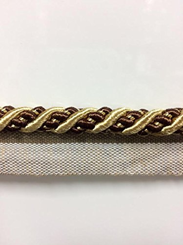 3/8" Cord Edge Lip Cord (Black/Rust & Beige) CE-3/47-3-35 Upholstery