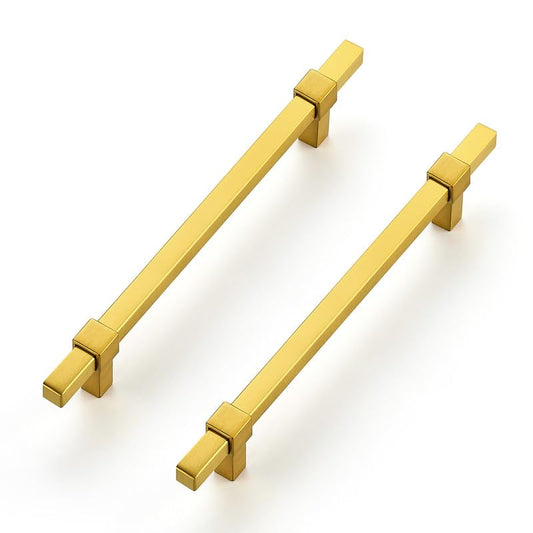 30 Pack Gold Cabinet Handles, 6-1/4" Hole Center Kitchen Drawer Pulls - color: Gold, size: 6-1/4 Inch Hole Center