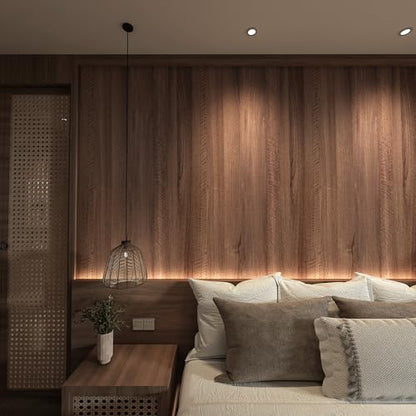 Large Walnut Wood Contact Paper Peel and Stick Wood Wallpaper Removable Self-Adhesive Wooden Grain Vinyl Wrap for Bedroom Kitchen Cabinet Countertop Furniture Decor 48x354 inch Matte Thicken - size: 48" x 354"