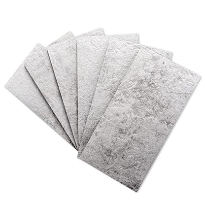Art3d 102-Pack Peel and Stick Backsplash, Natural Stone White - color: Natural Stone White